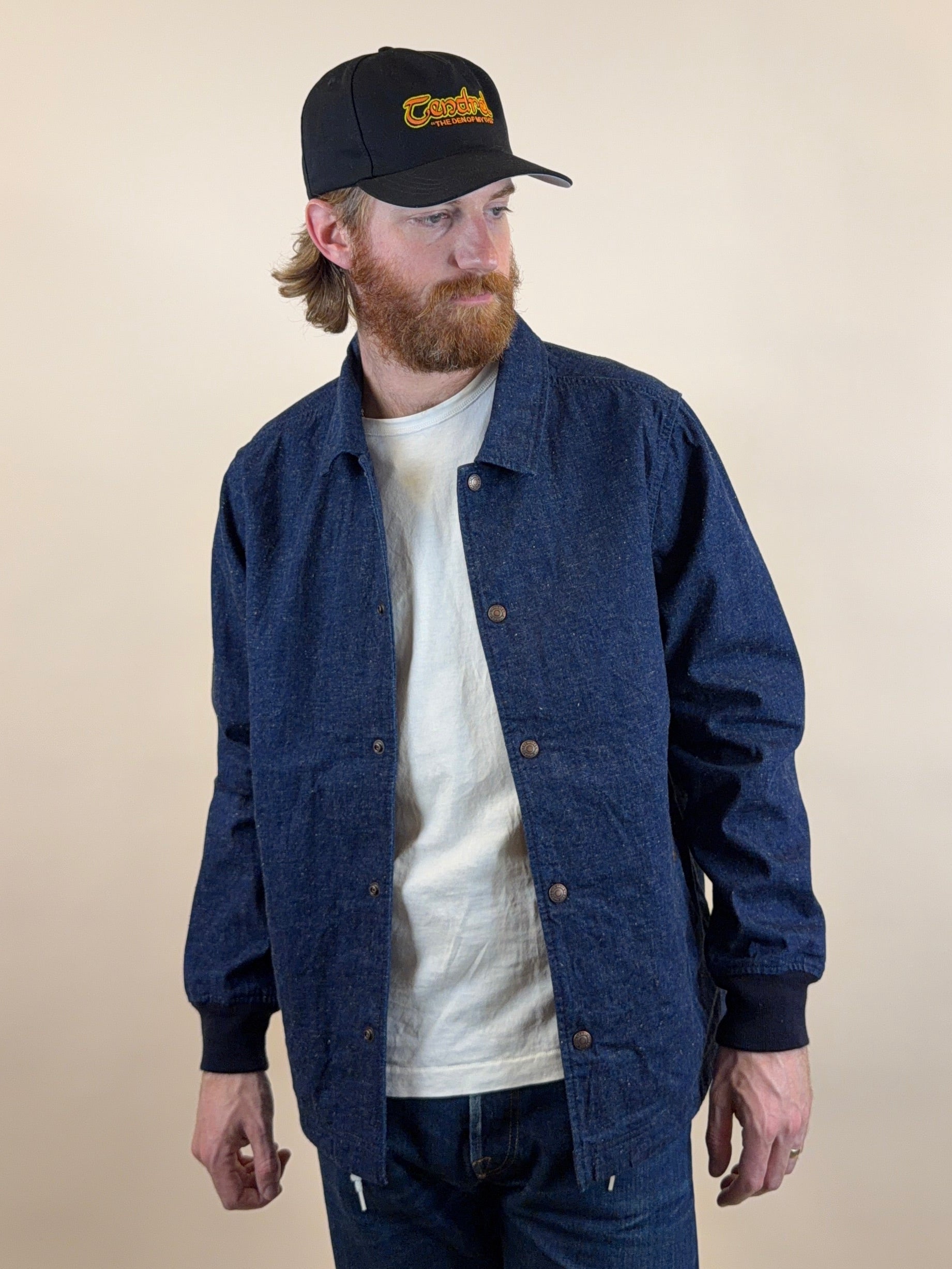 10oz Neppy Selvedge Denim Coach Jacket Indigo No Patch – TENDREL
