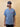 5oz Cotton Linen Open Collar Short Sleeve Shirt Sax Blue