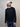 Diamond Patterned Cotton Thermal Longsleeve Deep Black