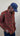 Red Printed Check Corduroy