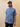 5oz Cotton Linen Open Collar Short Sleeve Shirt Sax Blue