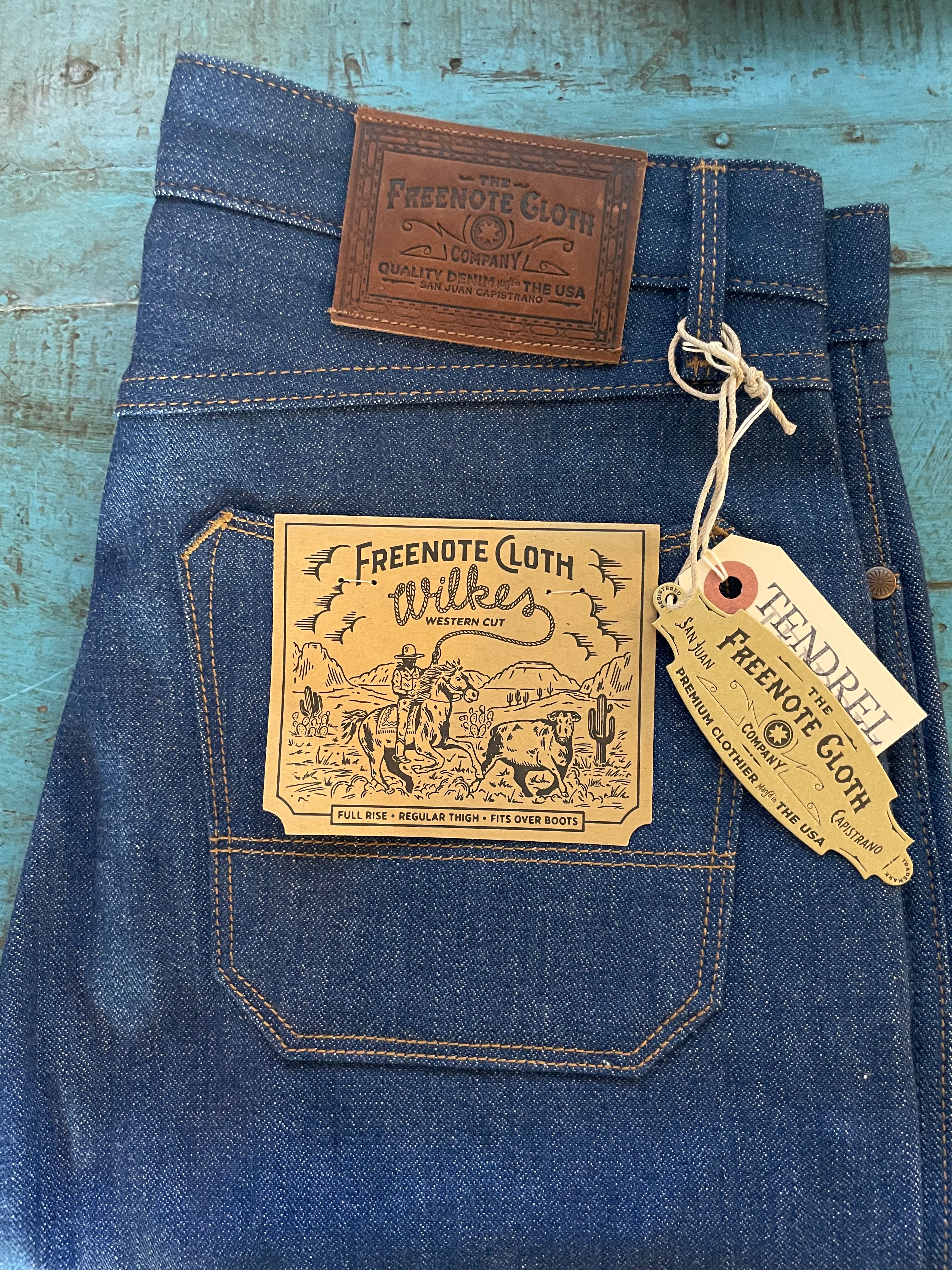 Freenote Cloth - Wilkes Western 12 oz Vintage Blue Denim