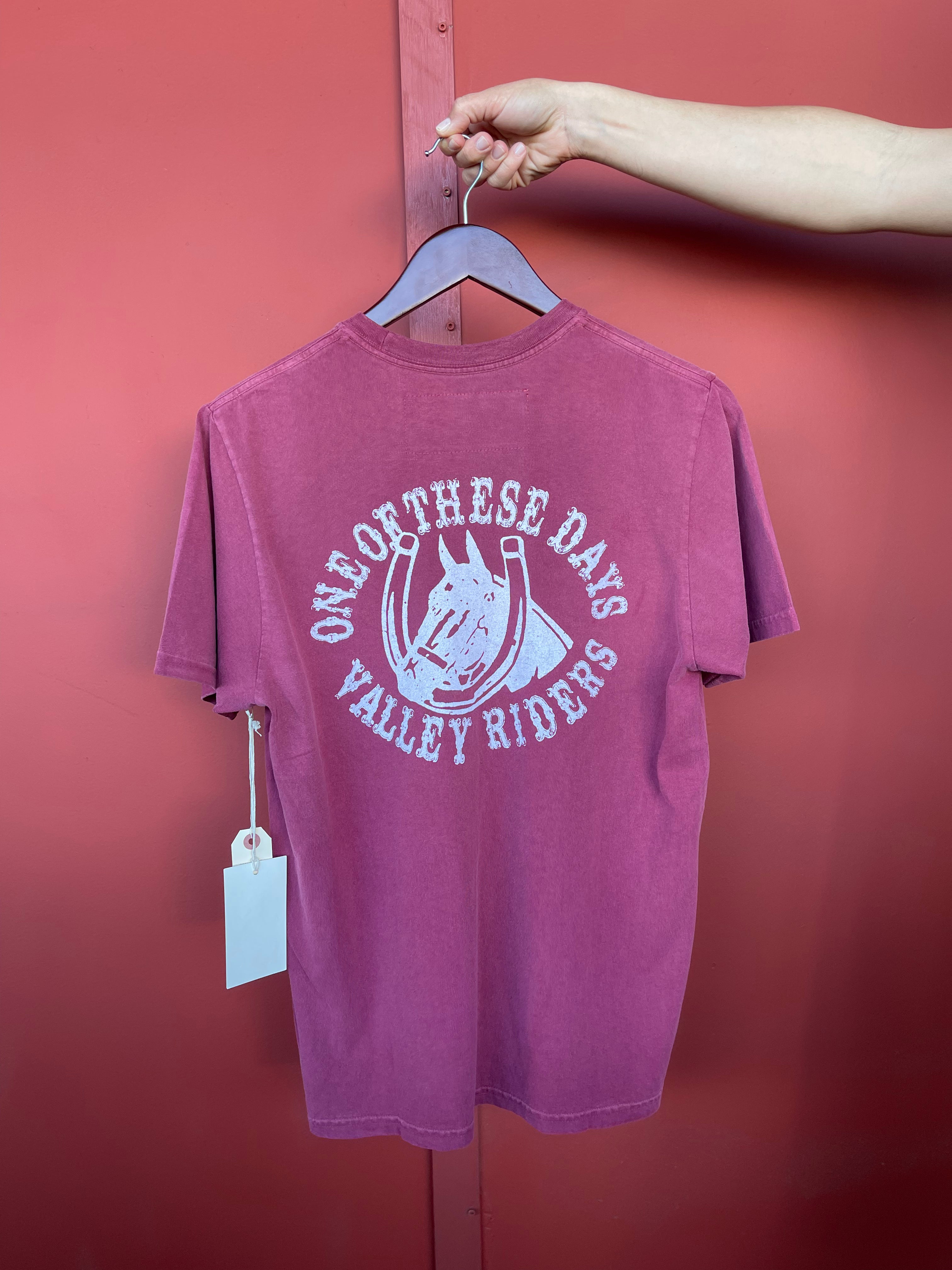 One of These Days - Valley Riders Tee Burgundy
